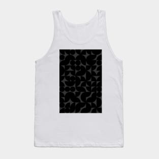 Black Colored Geometric Pattern - Shapes #5 Tank Top